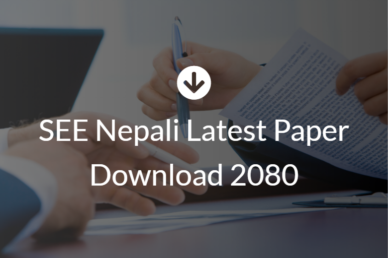 SEE Nepali Paper Download 2080