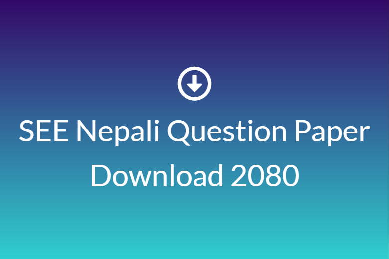 SEE All Subject Model Question Paper 2080