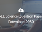 SEE Science Question Paper Download 2080